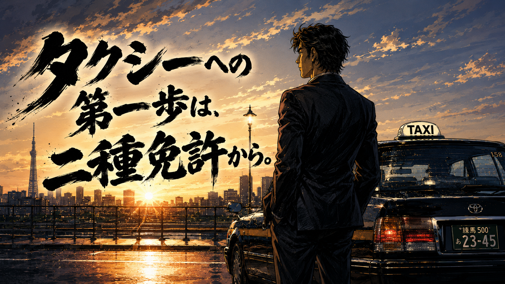 タクシー運転手になるためには、はずは二種免許だ！