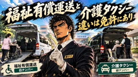 福祉有償運送と介護タクシーの違い｜制度・料金・必要な免許を比較