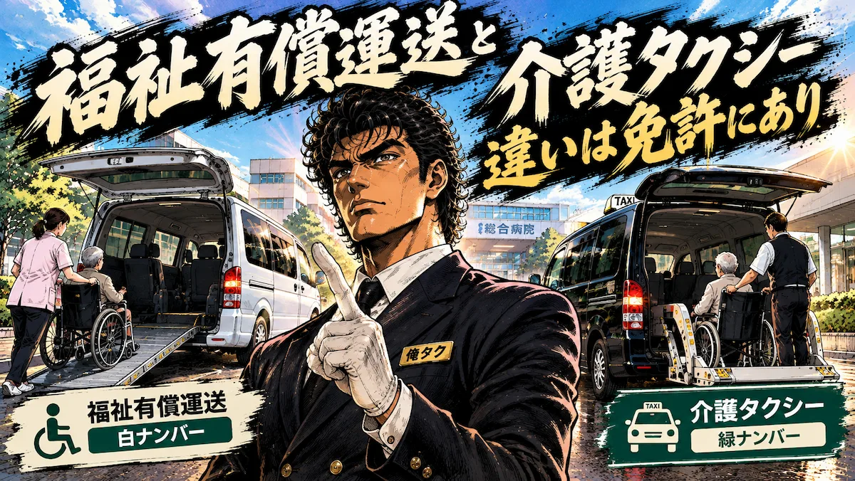 福祉有償運送と介護タクシーの違い|制度・料金・必要な免許を比較