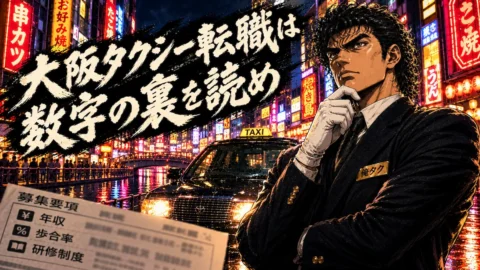 大阪のタクシー転職ガイド｜年収・歩合率と地理試験の今