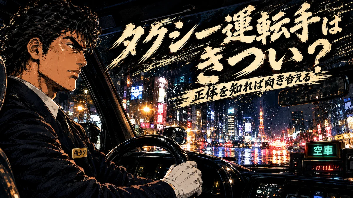 タクシー運転手はきつい?4つの理由と転職以外の乗り越え方
