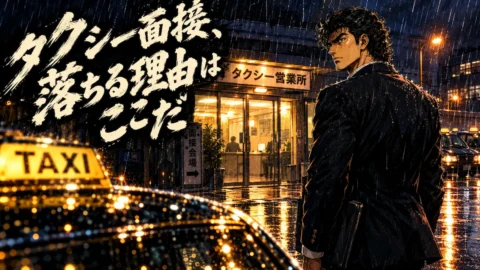 タクシー面接で落ちる理由とは？会社が見る3つの不安と対策