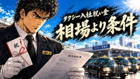 タクシー入社祝い金の相場はいくら?もらえる条件と注意点